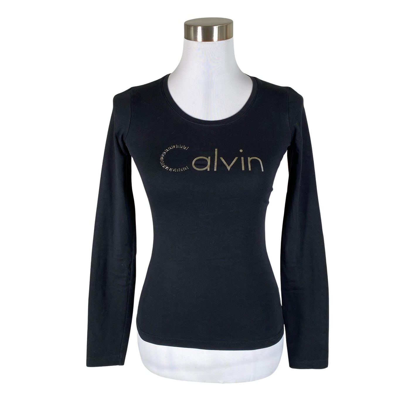 Unisex Calvin Klein Jeans - Trikotaažist pluus, suurus 34 - Must (1)