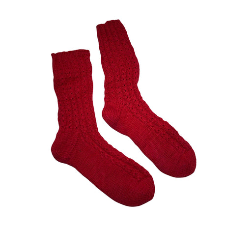 Unisex Handmade - Villased sokid, suurus 39 - Punane ()