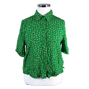 Unisex Jake's - Lühikeste käistega pluus, suurus 42 - Roheline (1)