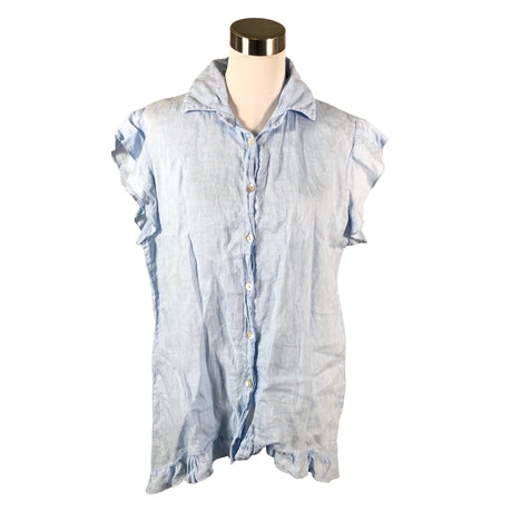 Unisex Peura - Lühikeste käistega pluus, suurus 40 - Helesinine ()