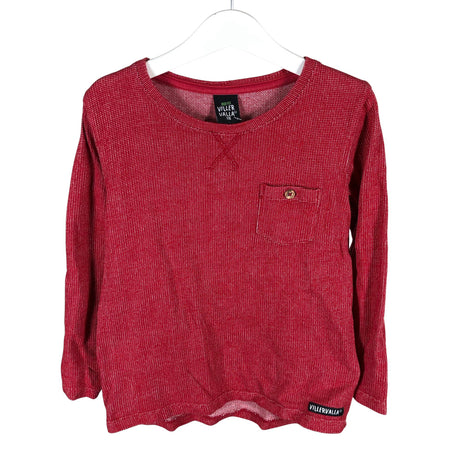 Unisex Villervalla - Trikotaažist pluus, suurus 110 - 116 - Punane ()