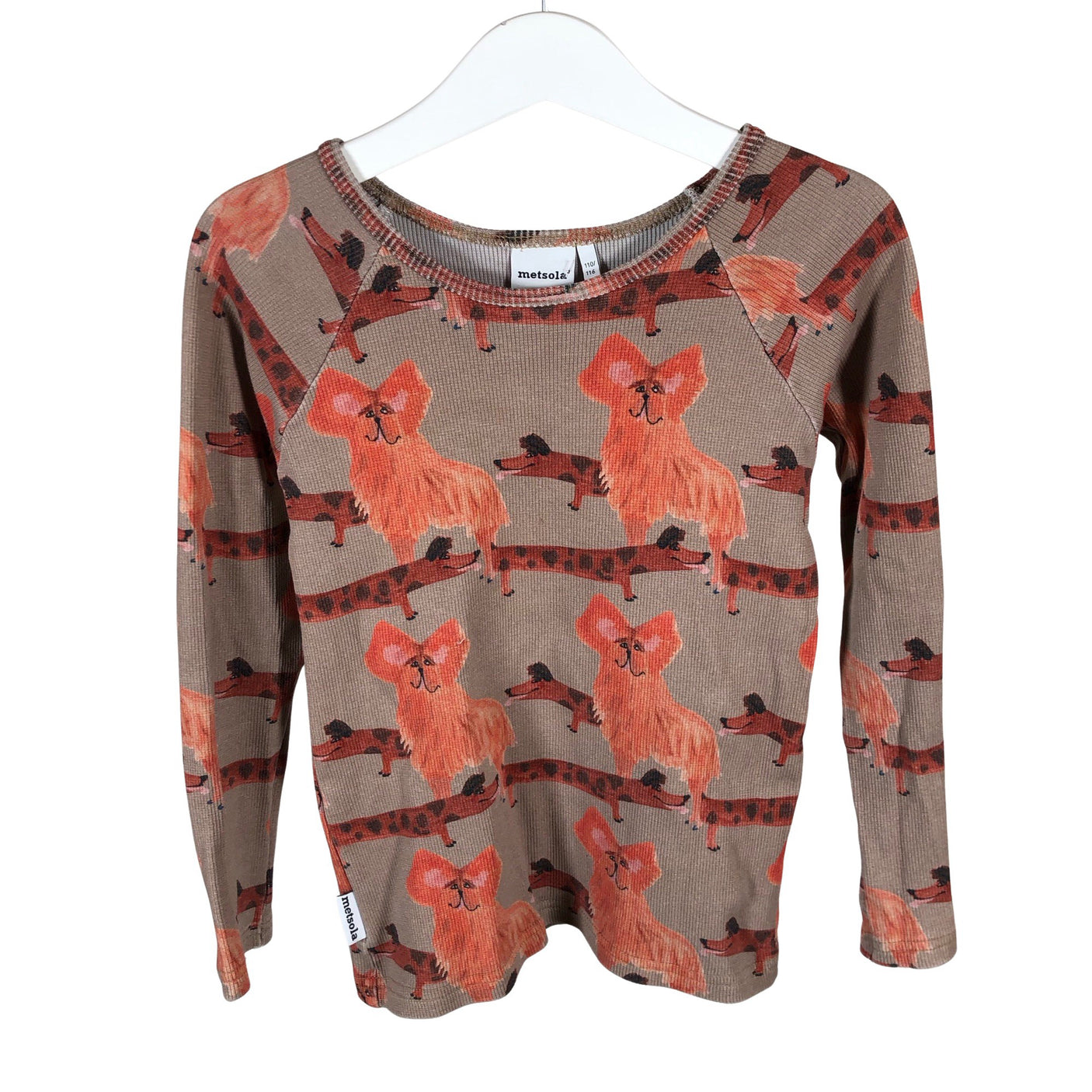 Unisex Metsola - Trikotaažist pluus, suurus 110 - 116 - Pruun (1)