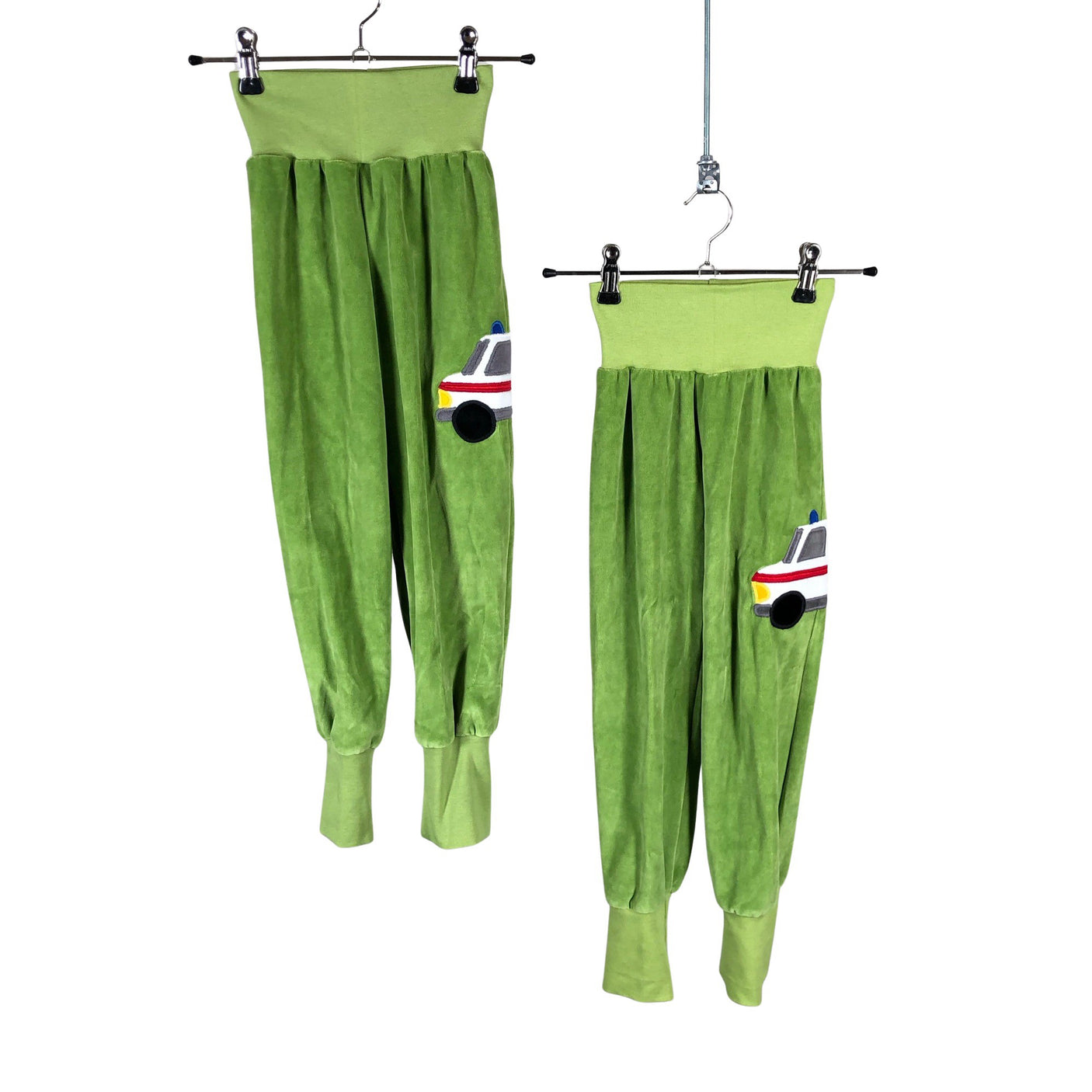 Unisex Tähtililja Design - Dressikangast püksid, suurus 104 - 110 - Roheline (1)