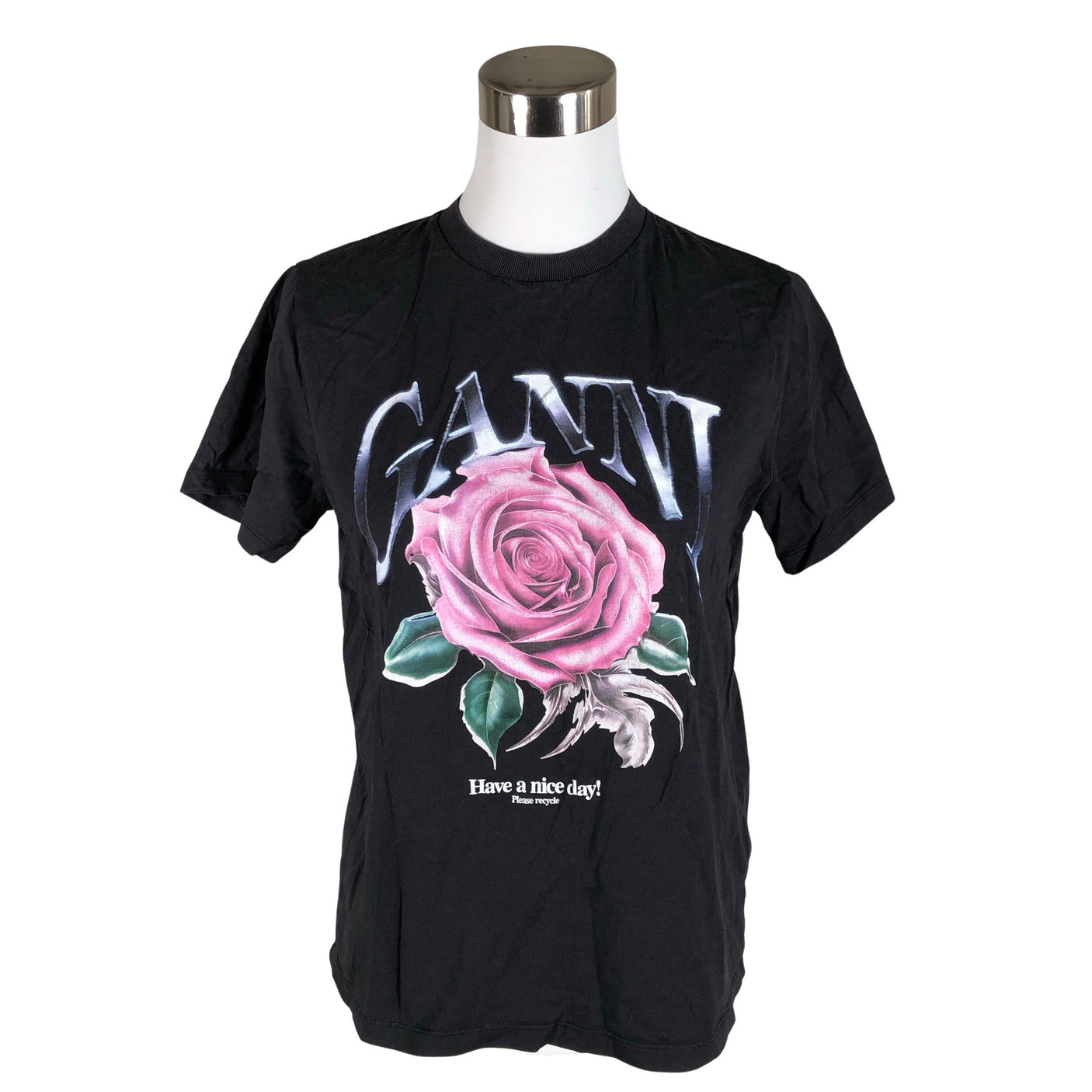 Unisex Ganni - T-särk, suurus 36 - Must (1)