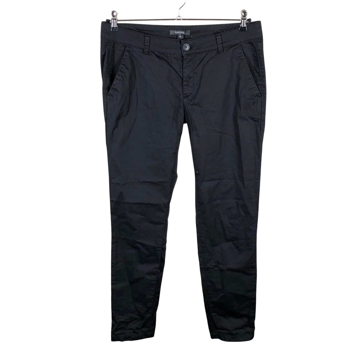 Unisex Comma - Chino-püksid, suurus 40 - Must (1)