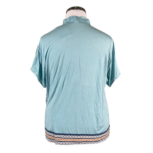 Unisex Marc Cain - Lühikeste käistega pluus, suurus 42 - Helesinine (2)