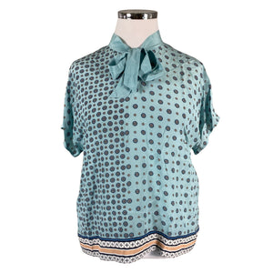 Unisex Marc Cain - Lühikeste käistega pluus, suurus 42 - Helesinine (1)