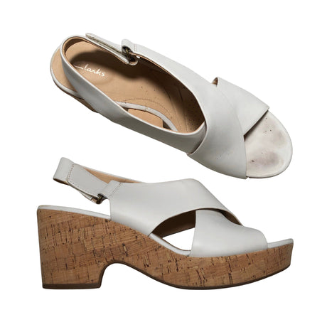 Unisex Clarks - Kontsaga rihmikud, suurus 41 - Valge ()