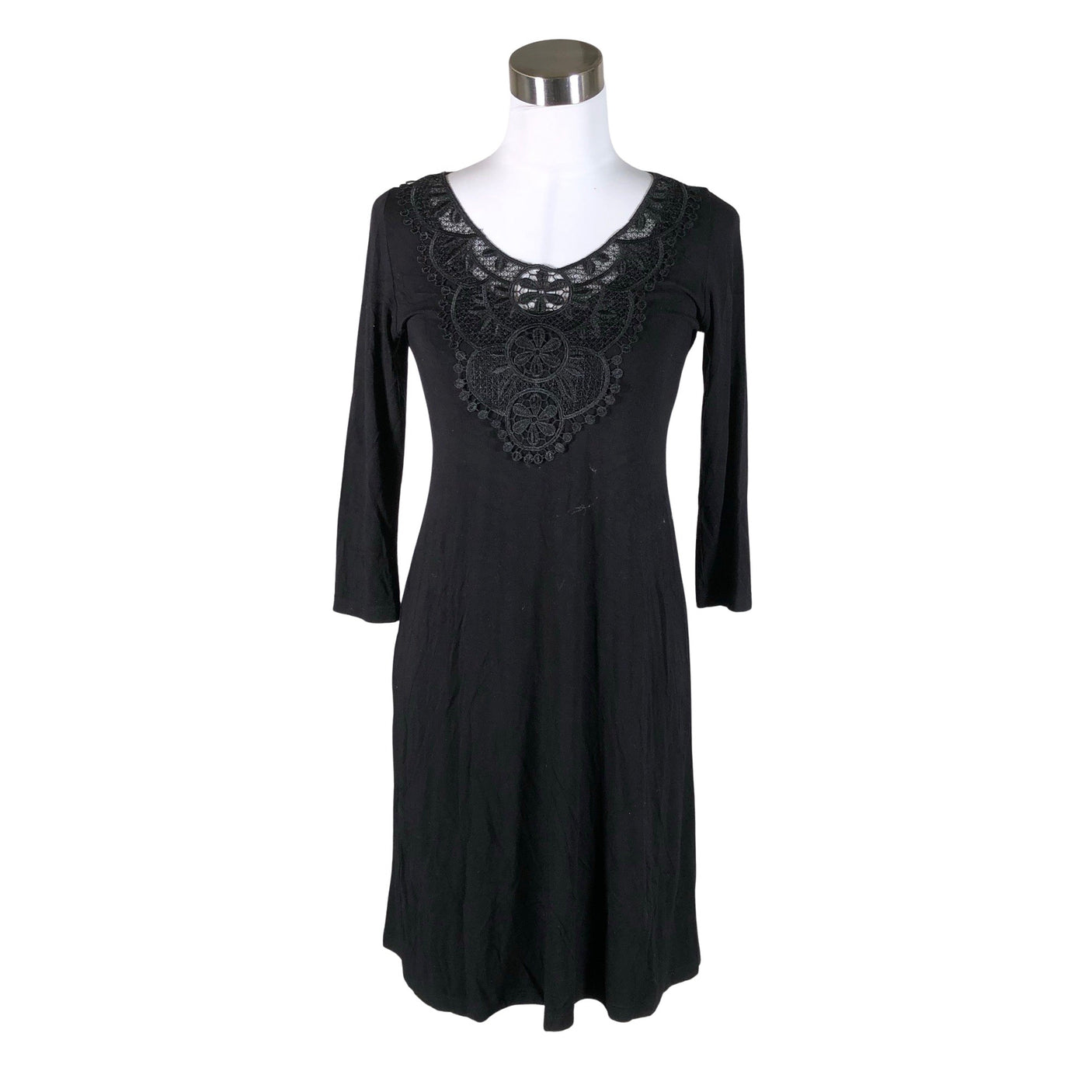 Unisex Muotikuu - Trikotaažist kleit, suurus 34 - Must (1)