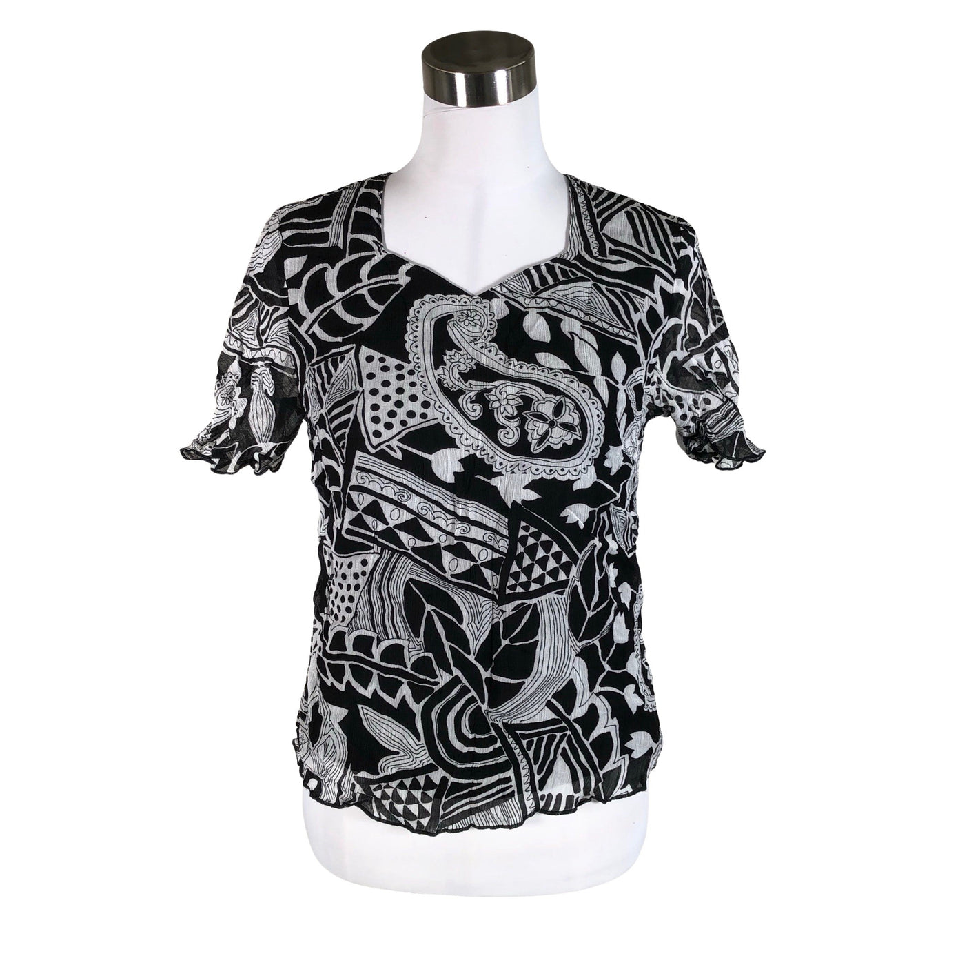 Unisex SOL-Design - Lühikeste käistega pluus, suurus 38 - Hall (1)