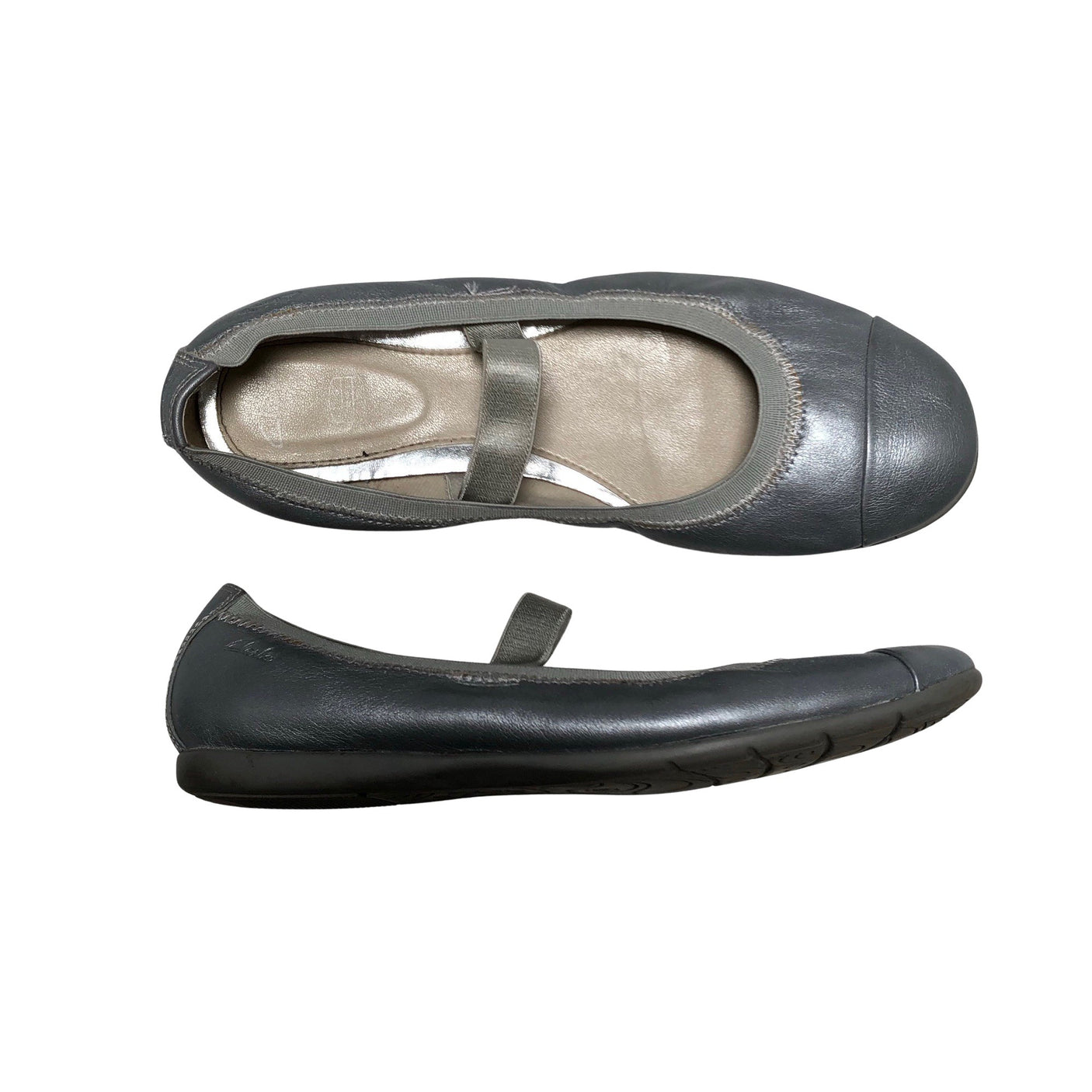 Unisex Clarks - Baleriinad, suurus 35 - Hõbe (1)