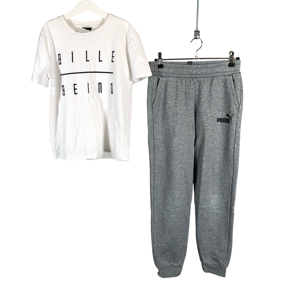 Unisex Puma - Dressikangast püksid, suurus 146 - 152 - Hall (1)