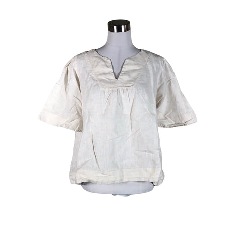 Unisex Louis and Mia - Lühikeste käistega pluus, suurus 36 - Looduslik valge ()