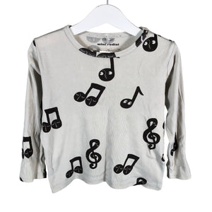 Unisex Mini Rodini - Trikotaažist pluus, suurus 104 - 110 - Hall (1)