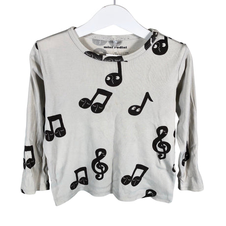 Unisex Mini Rodini - Trikotaažist pluus, suurus 104 - 110 - Hall ()