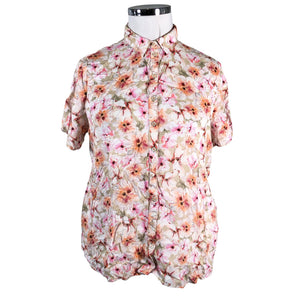 Unisex Gerry Weber - Lühikeste käistega pluus, suurus 44 - Heleroosa (1)
