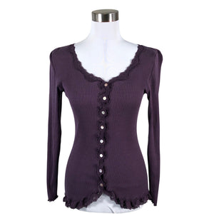 Unisex Rosemunde - Trikotaažist pluus, suurus 38 - Lilla (1)