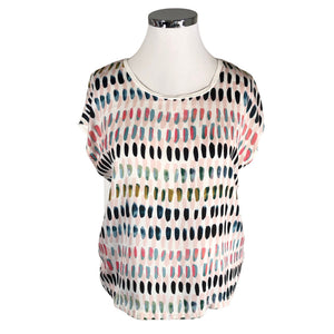 Unisex Lindex - Lühikeste käistega pluus, suurus 44 - Valge (1)