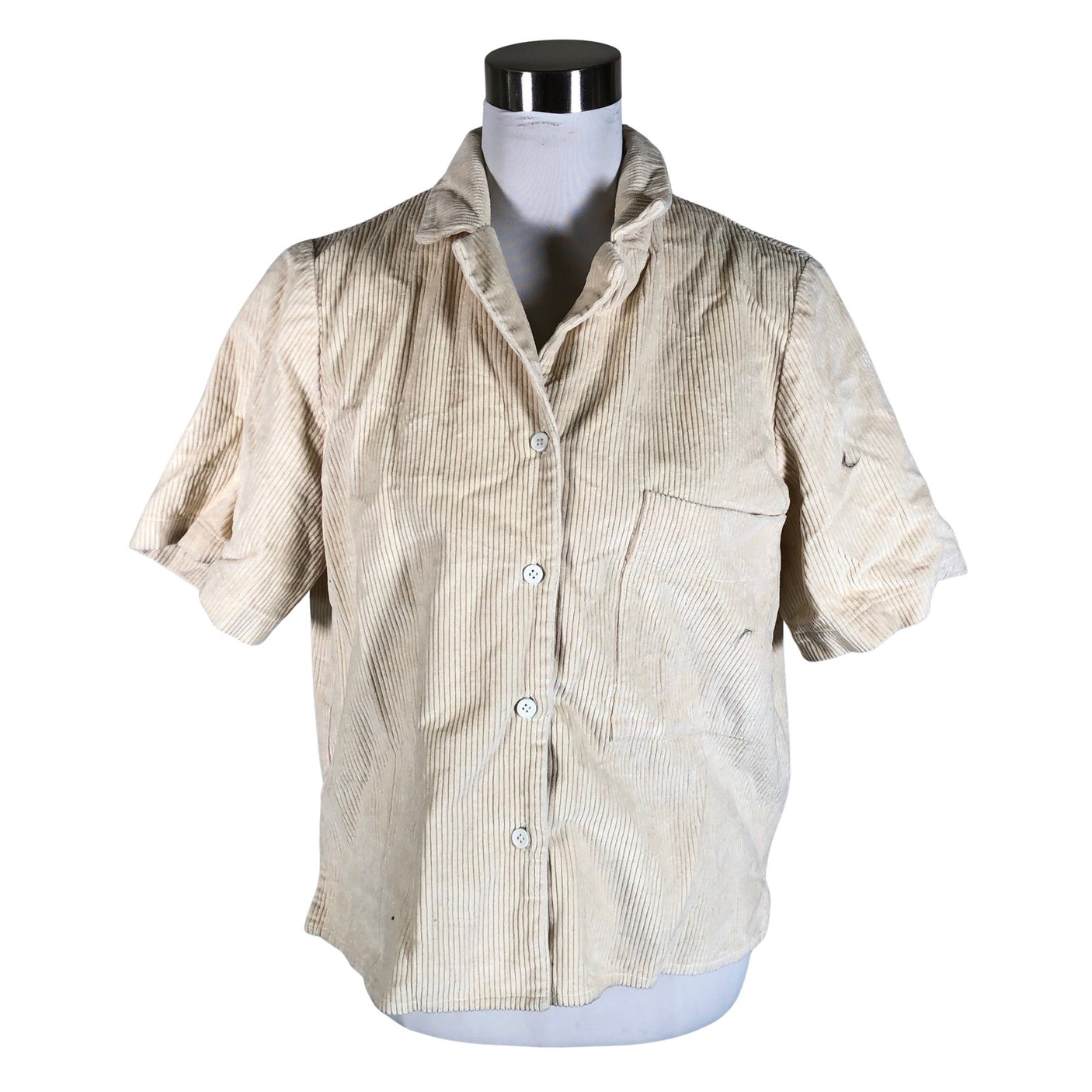 Unisex Archetype - Lühikeste käistega pluus, suurus 40 - Beige (1)