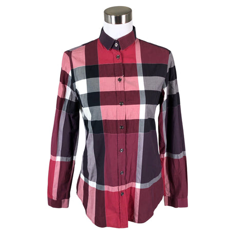 Unisex Burberry Brit - Triiksärk, suurus 36 - Veinipunane ()