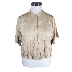 Unisex Filippa K. - Lühikeste käistega pluus, suurus 42 - Beige (1)