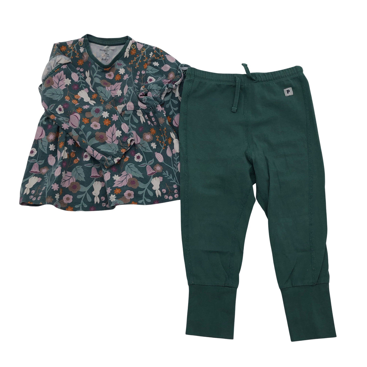 Unisex Polarn O. Pyret - Trikotaažist kleit, suurus 74 - 80 - Roheline (1)