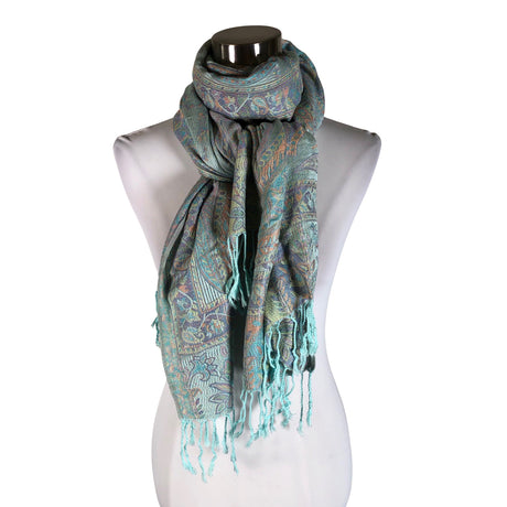 Unisex Pashmina - Õhuke sall, suurus Midi - Helesinine ()
