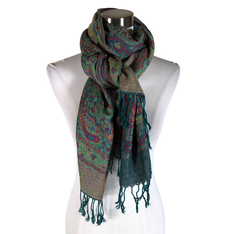 Unisex Pashmina - Õhuke sall, suurus Midi - Roheline ()