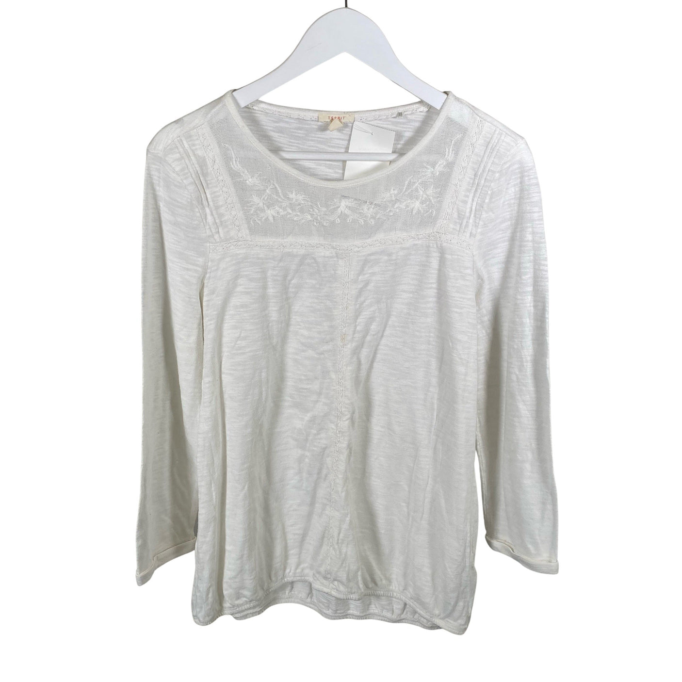 Unisex Esprit - Trikotaažist pluus, suurus 42 - Valge (1)