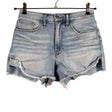 Unisex Good American - Teksast lühikesed püksid, suurus W28 - Sinine ()