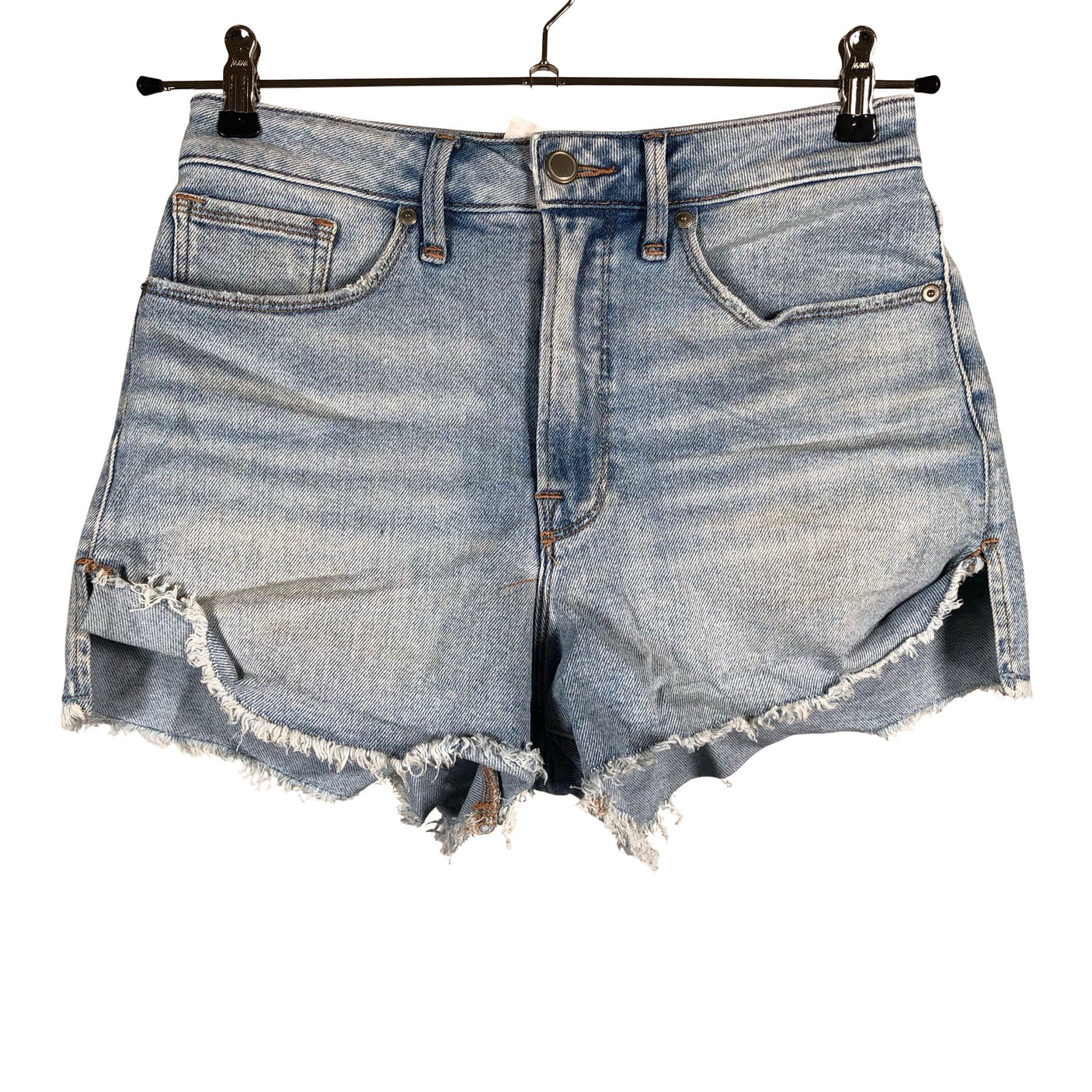 Unisex Good American - Teksast lühikesed püksid, suurus W28 - Sinine (1)