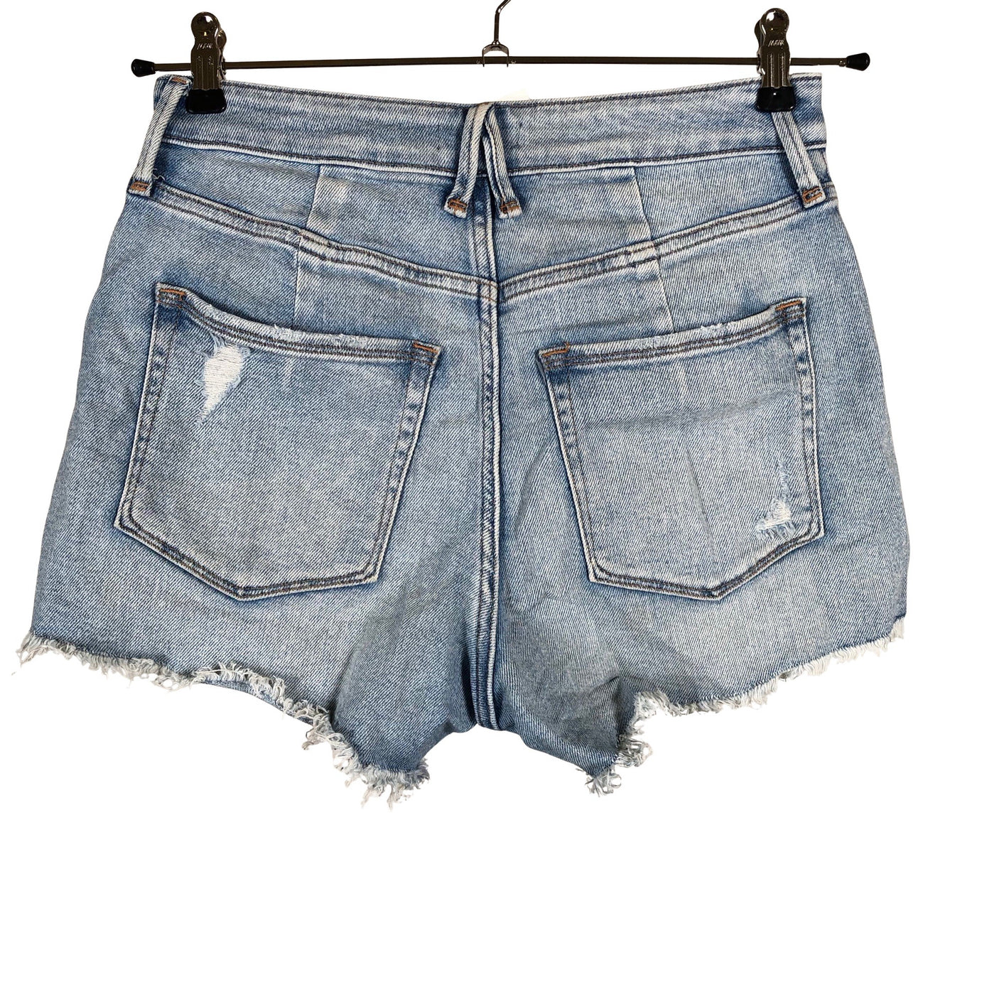 Unisex Good American - Teksast lühikesed püksid, suurus W28 - Sinine (2)