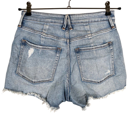 Unisex Good American - Teksast lühikesed püksid, suurus W28 - Sinine (2)