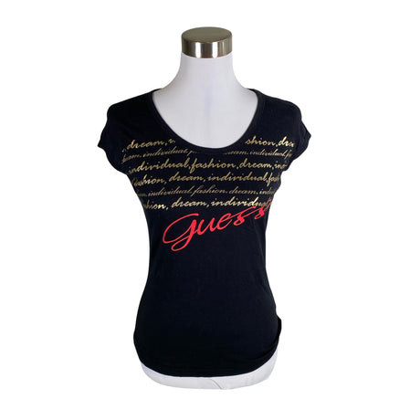 Unisex Guess - T-särk, suurus 38 - Must ()