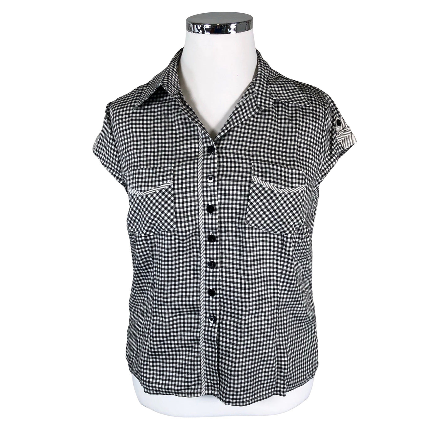 Unisex Voglia - Lühikeste käistega pluus, suurus 42 - Must (1)