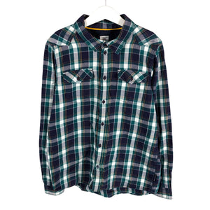 Unisex Polarn O. Pyret - Flanellsärk, suurus 146 - 152 - Sinine (1)