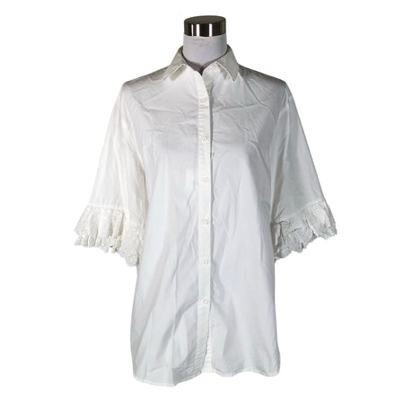 Unisex By Malina - Lühikeste käistega pluus, suurus 36 - Valge ()