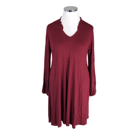 Unisex Nanso - Trikotaažist kleit, suurus 44 - Veinipunane ()