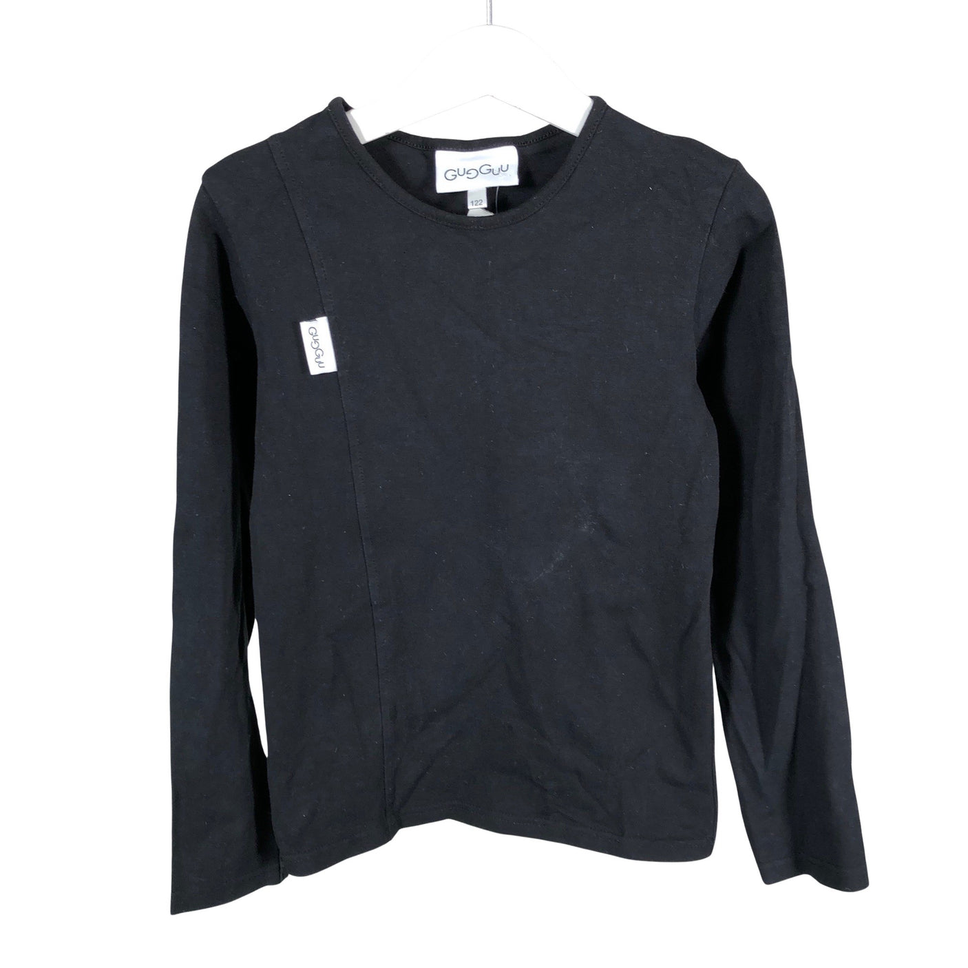 Unisex Gugguu - Trikotaažist pluus, suurus 116 - 122 - Must (1)
