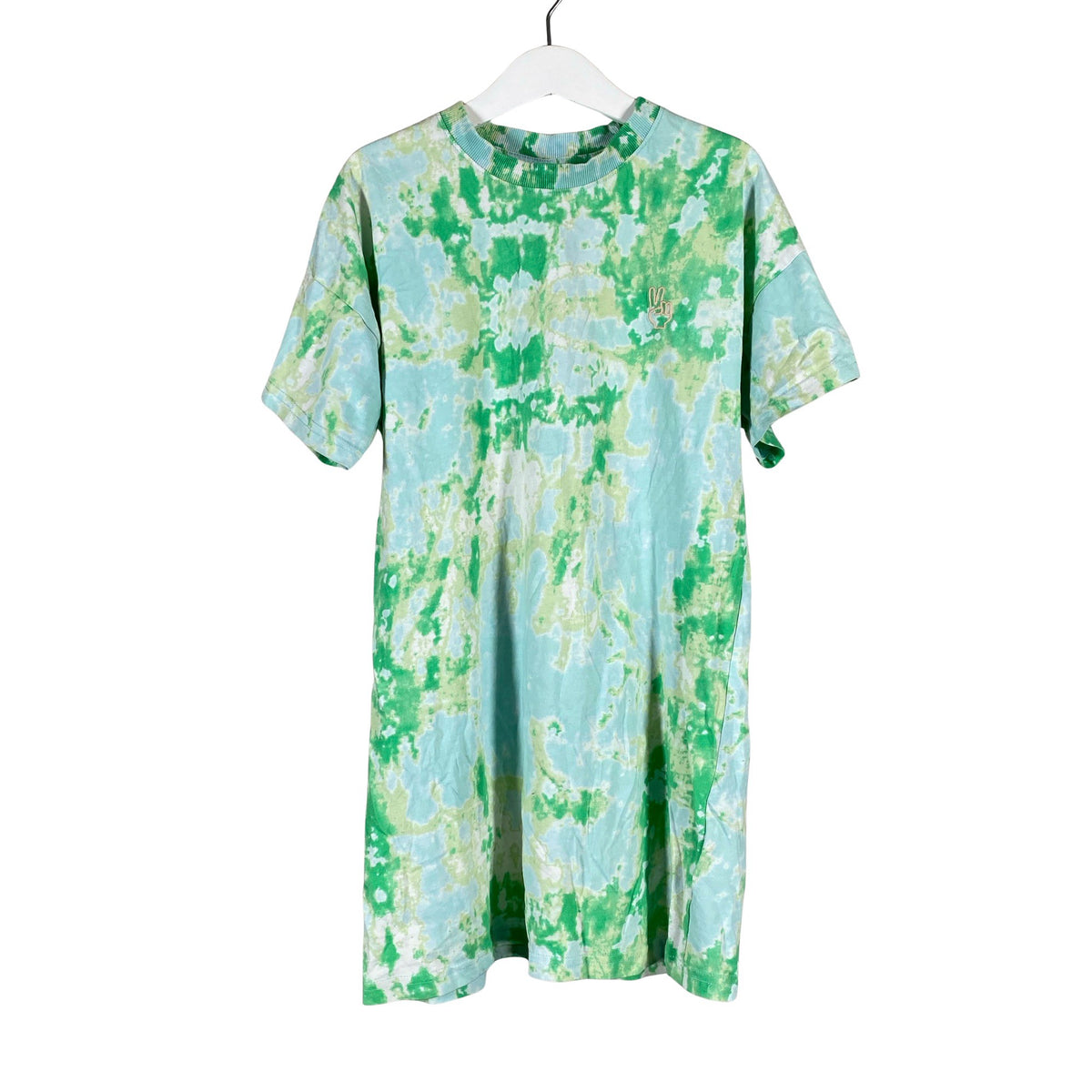 Unisex Lindex - Trikotaažist kleit, suurus 122 - 128 - Roheline (1)