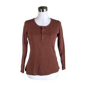Unisex Kaiko - Trikotaažist pluus, suurus 38 - Pruun (1)