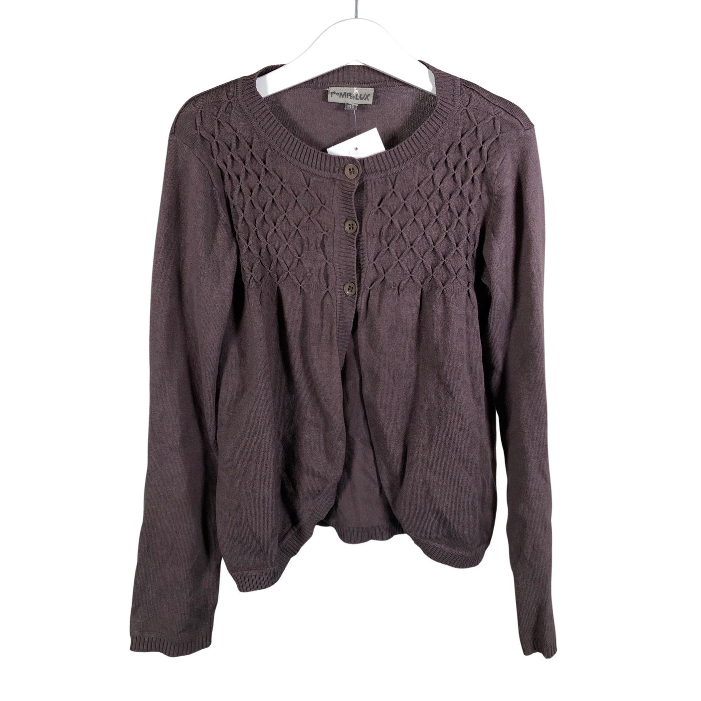 Unisex POMPdeLUX - Kardigan, suurus 134 - 140 - Pruun (1)
