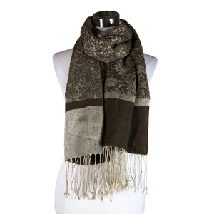 Unisex Pashmina - Õhuke sall, suurus Midi - Pruun (1)