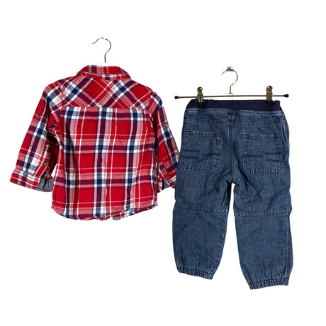 Unisex Polarn O. Pyret - Teksad, suurus 80 - 86 - Sinine (2)