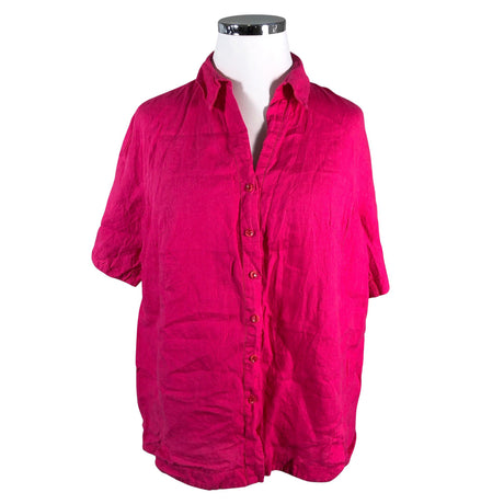 Unisex Marina Rinaldi - Lühikeste käistega pluus, suurus 46 - Roosa ()