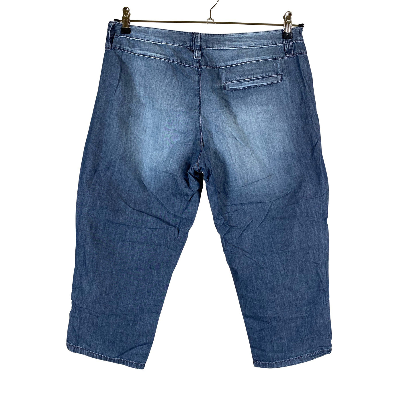Unisex Benetton - Mittevenivad poolpikad püksid, suurus 40 - Sinine (2)