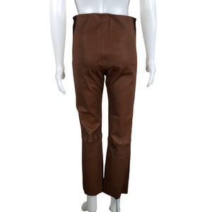 Unisex by Malene Birger - Nahkpüksid, suurus 38 - Pruun (2)