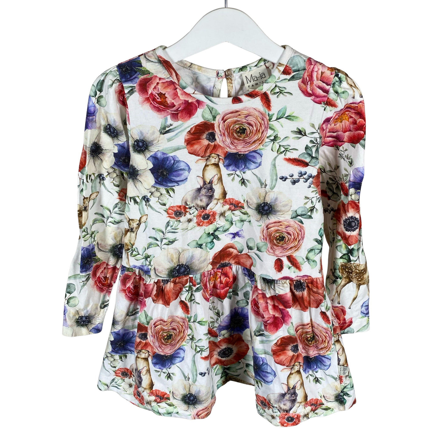 Unisex Ma-ia Family - Trikotaažist kleit, suurus 92 - 98 - Looduslik valge (1)