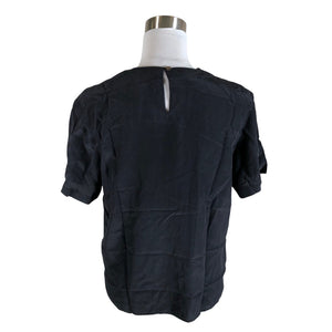 Unisex Holly Hastie - Lühikeste käistega pluus, suurus 40 - Must (2)