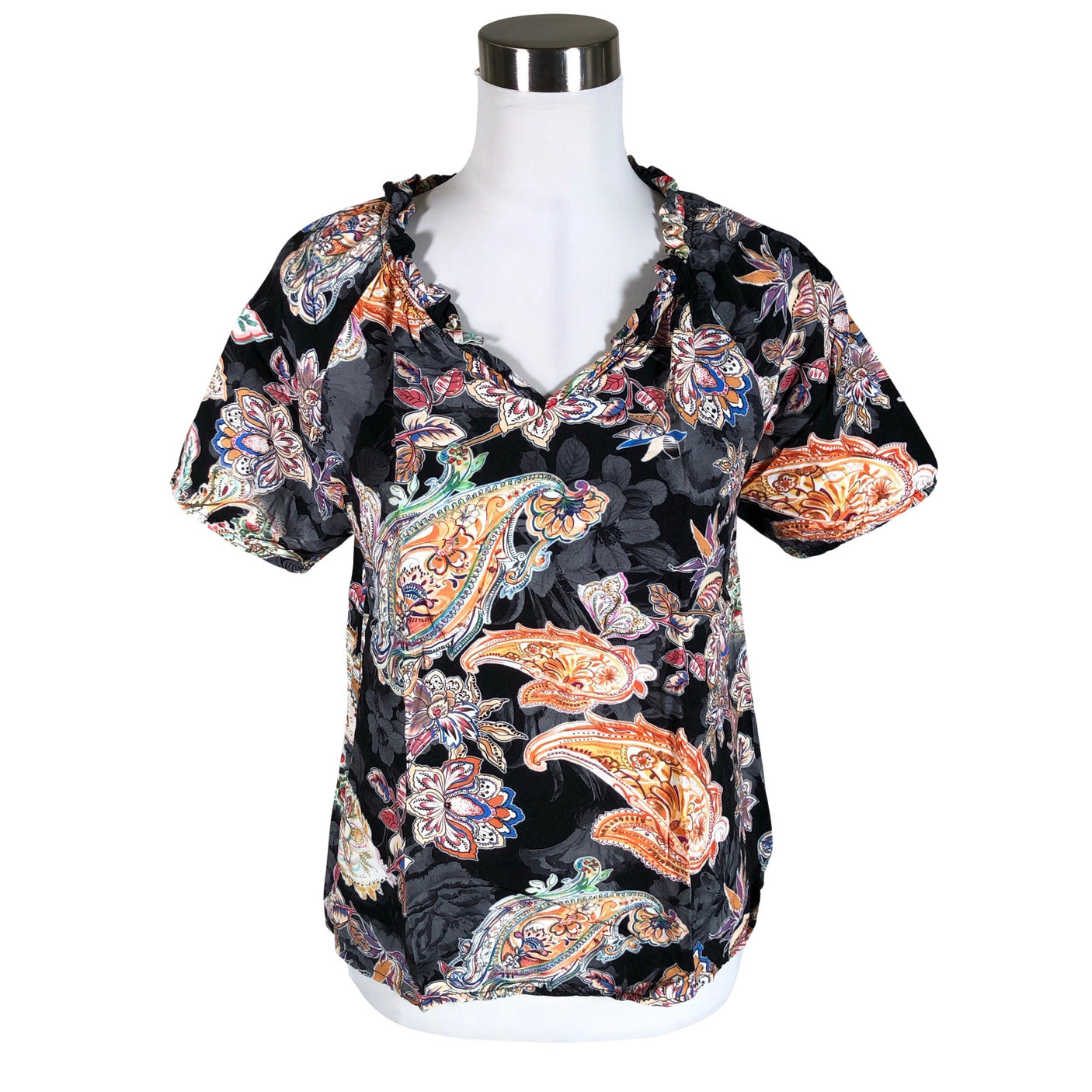 Unisex Culture - Lühikeste käistega pluus, suurus 38 - Must (1)